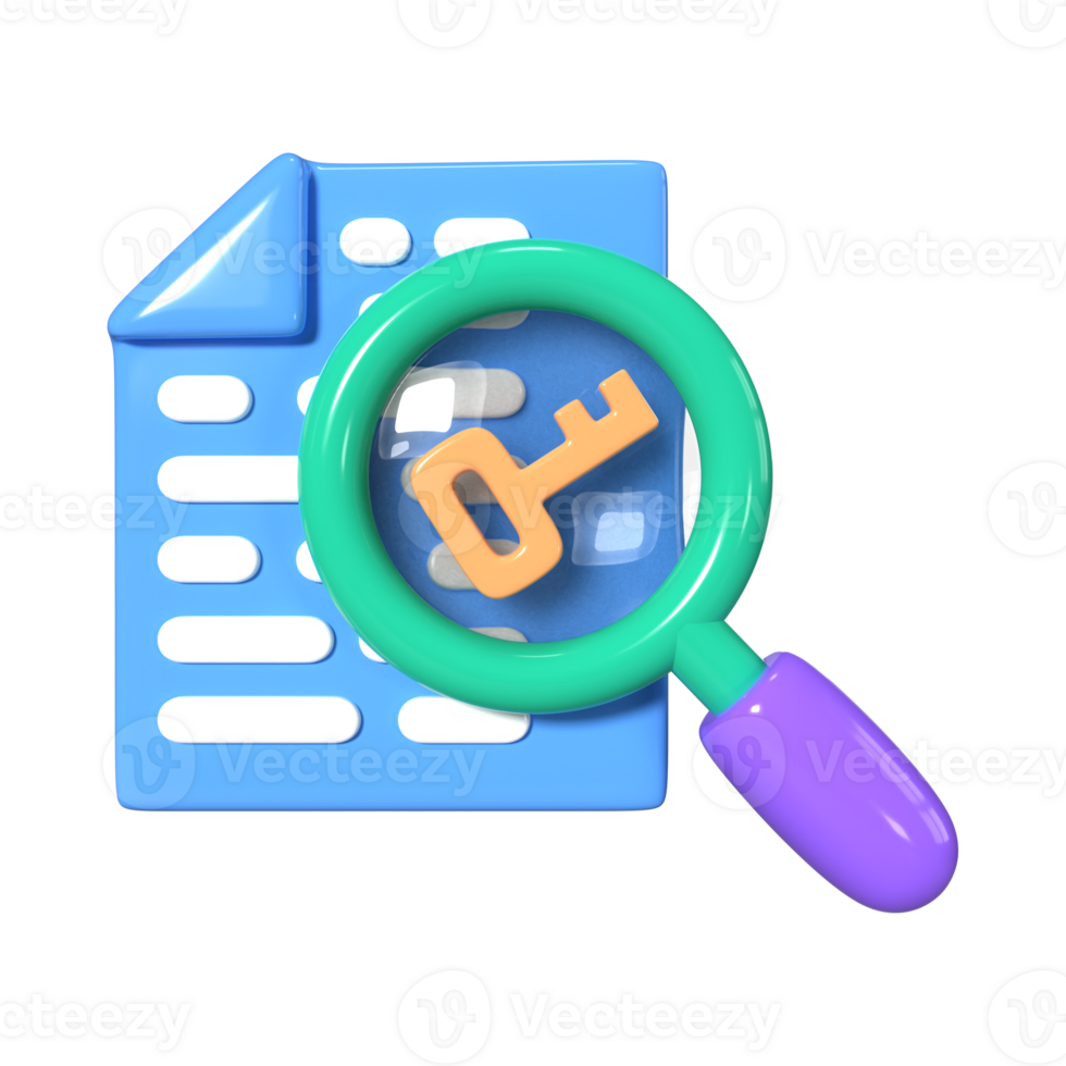 Keyword 3D Illustration Icon png