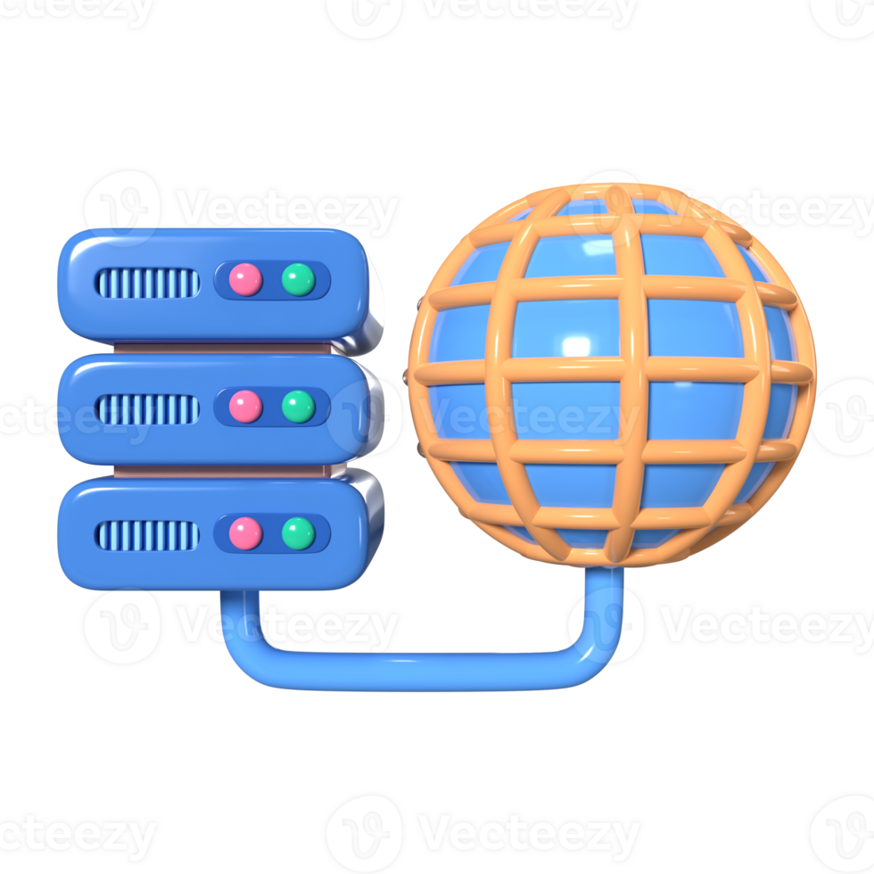 Hosting 3D Illustration Icon png