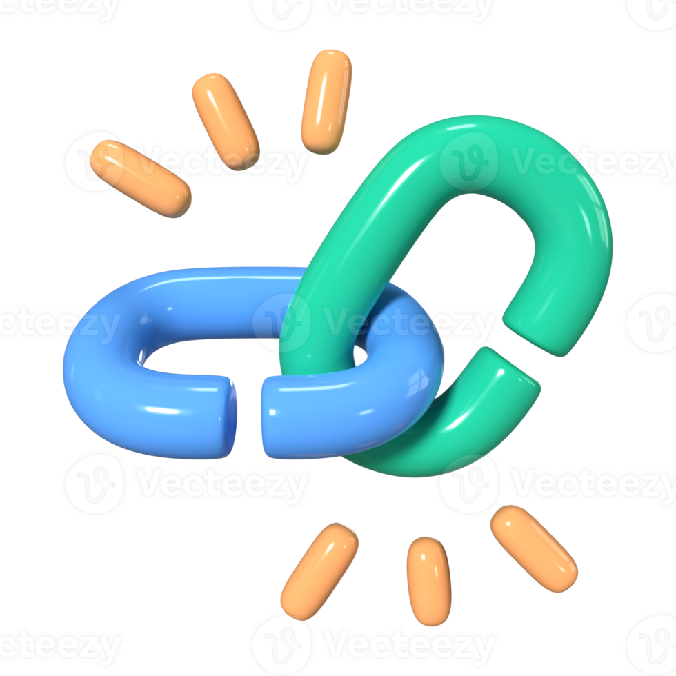 Hyperlink 3D Illustration Icon png