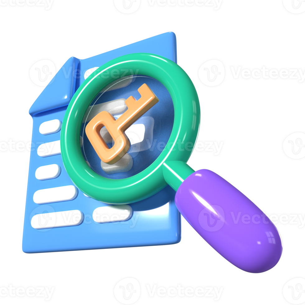 Keyword 3D Illustration Icon png