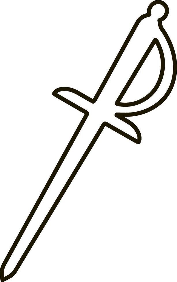 Sable icon Sketch clipart Vector illustration