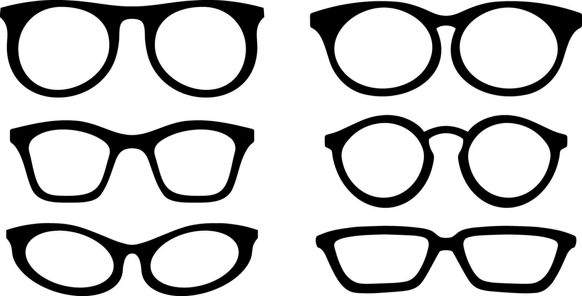 Glasses icon Stencil vector illustration
