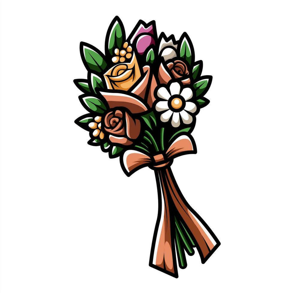 Cartoon flower vector. Vector eps 10