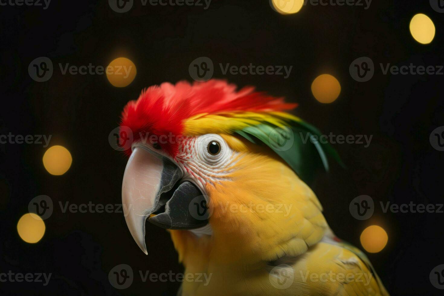 AI generated Colorful parrot closeup. Generate AI photo
