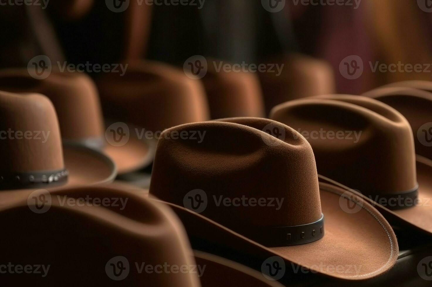 ai generado occidental colección vaquero sombreros. generar ai foto