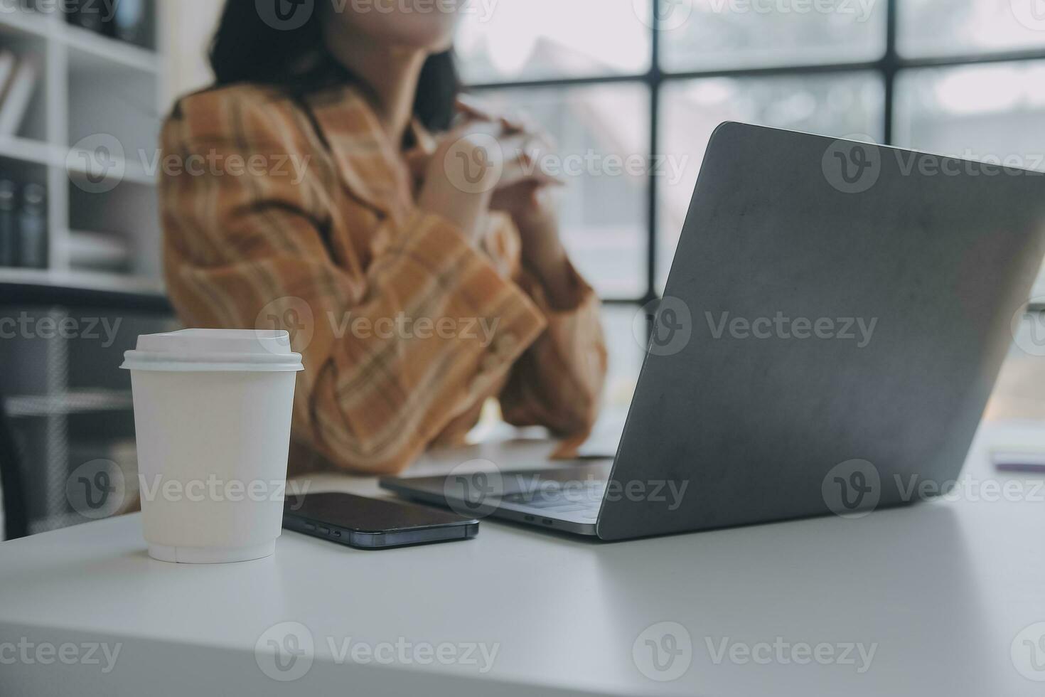 Audit concept,Administrator business man financial inspector and secretary making report calculating balance. Internal Revenue Service checking document. photo