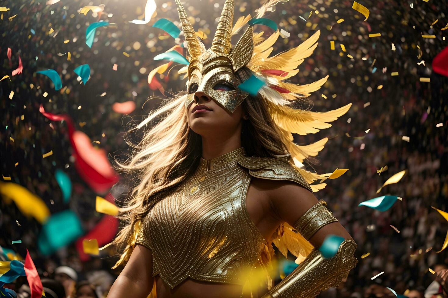 AI generated a carnival background with colorful carnival photo