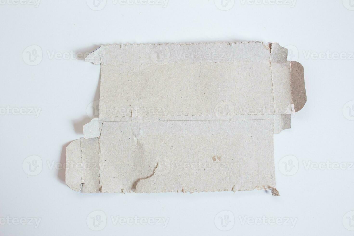 Ripped paper on white background photo