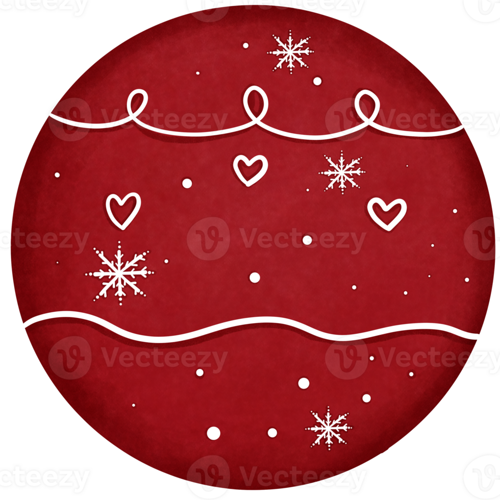 grillig waterverf rood Kerstmis peperkoek koekje clipart.kerstmis koekje met sneeuwvlokken en harten illustratie. png