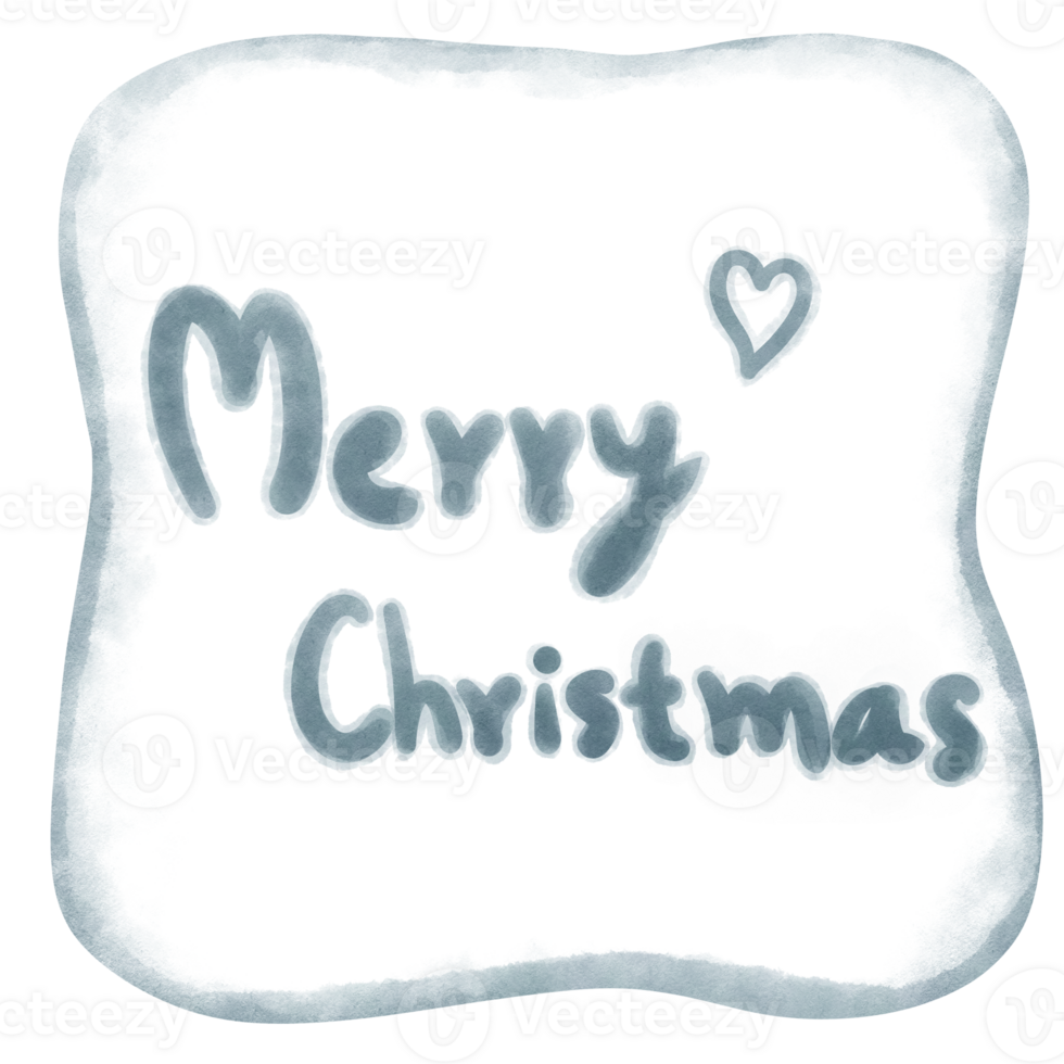 Merry christmas with watercolor arctic ornament.Watercolor ice floes clipart.Christmas ornament illustration. png