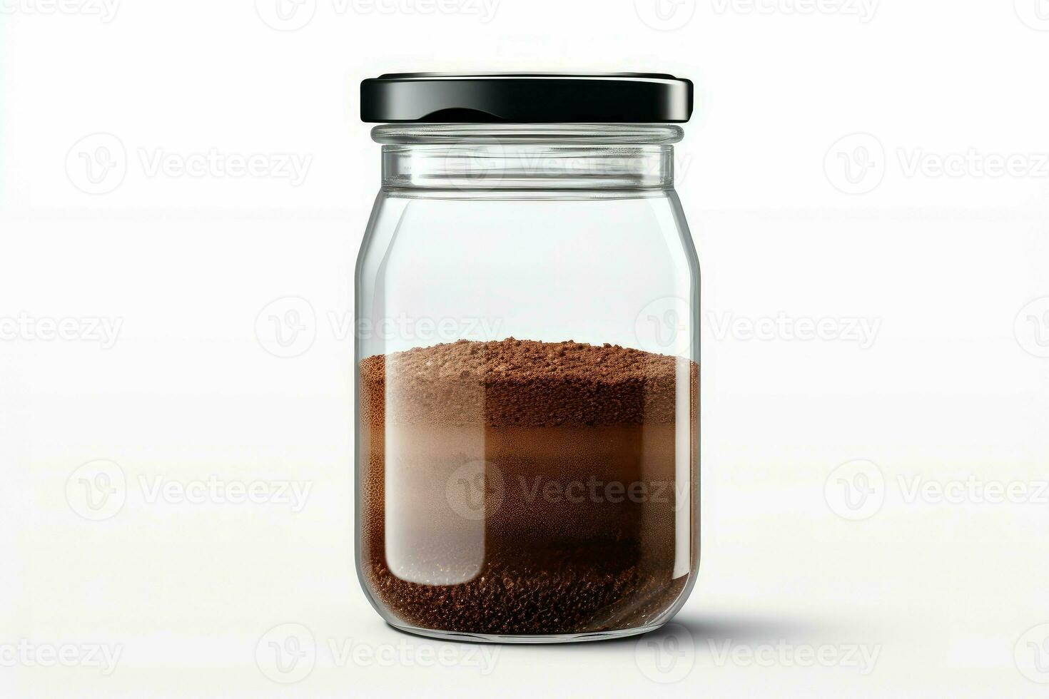 AI generated Resealable Instant coffee glass jar. Generate Ai photo