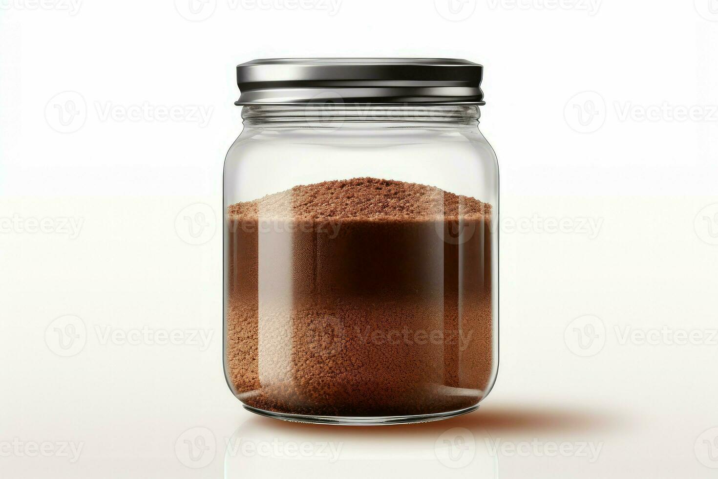 AI generated Lightweight Instant coffee glass jar. Generate Ai photo