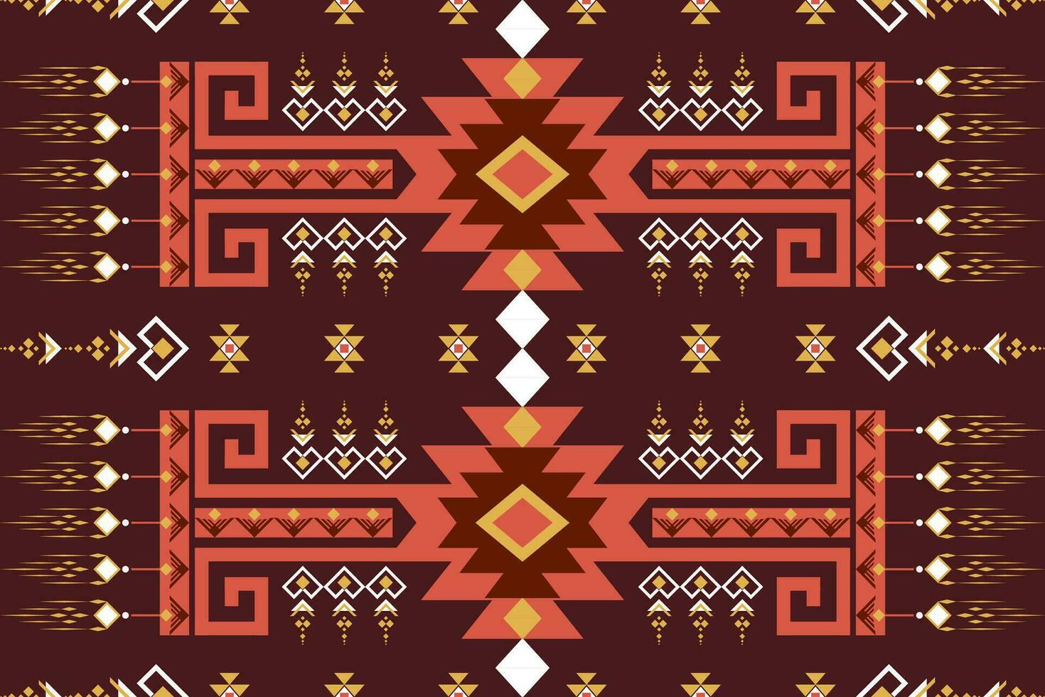 Geometric seamless ethnic pattern. Geometric ethnic pattern can be used in fabric design for clothes, decorative paper, wrapping, textile, embroidery, carpet, tribal pattern vector