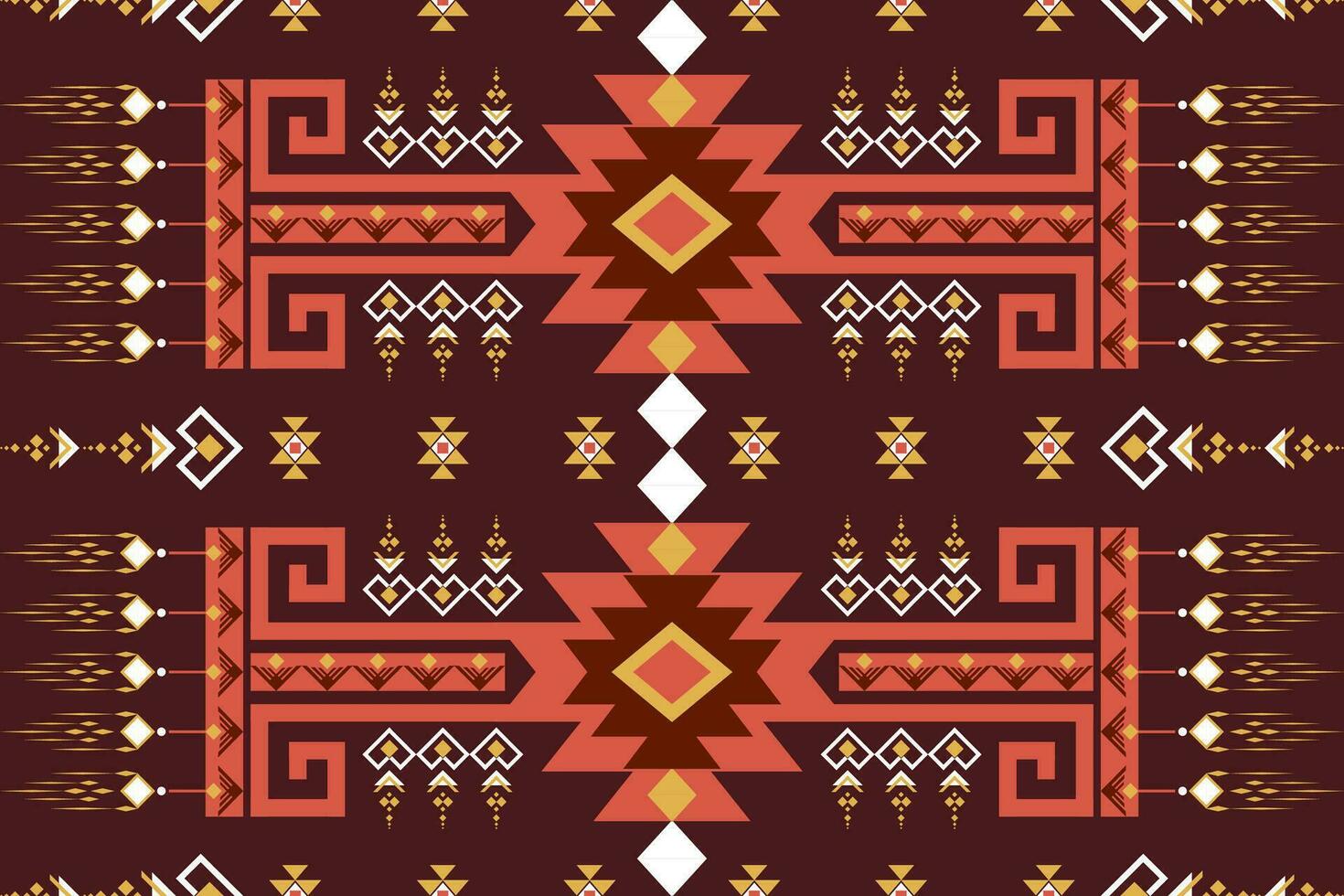 Geometric seamless ethnic pattern. Geometric ethnic pattern can be used in fabric design for clothes, decorative paper, wrapping, textile, embroidery, carpet, tribal pattern vector