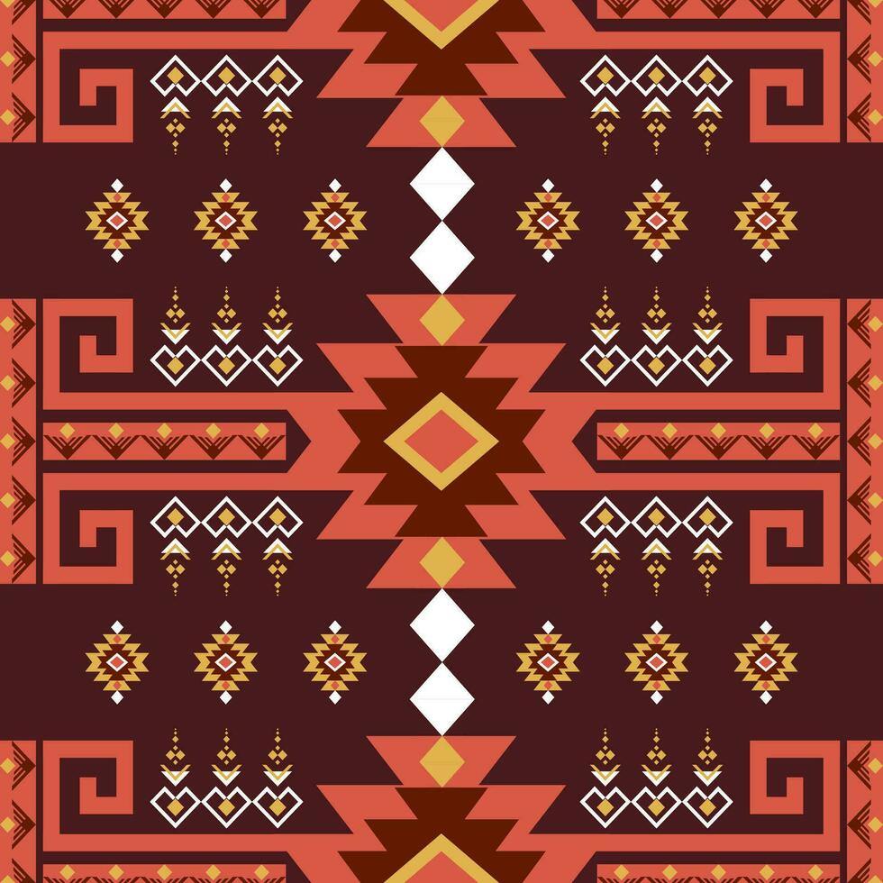Ethnic seamless pattern. Tribal background. Aztec ornament. Geometric design. vector