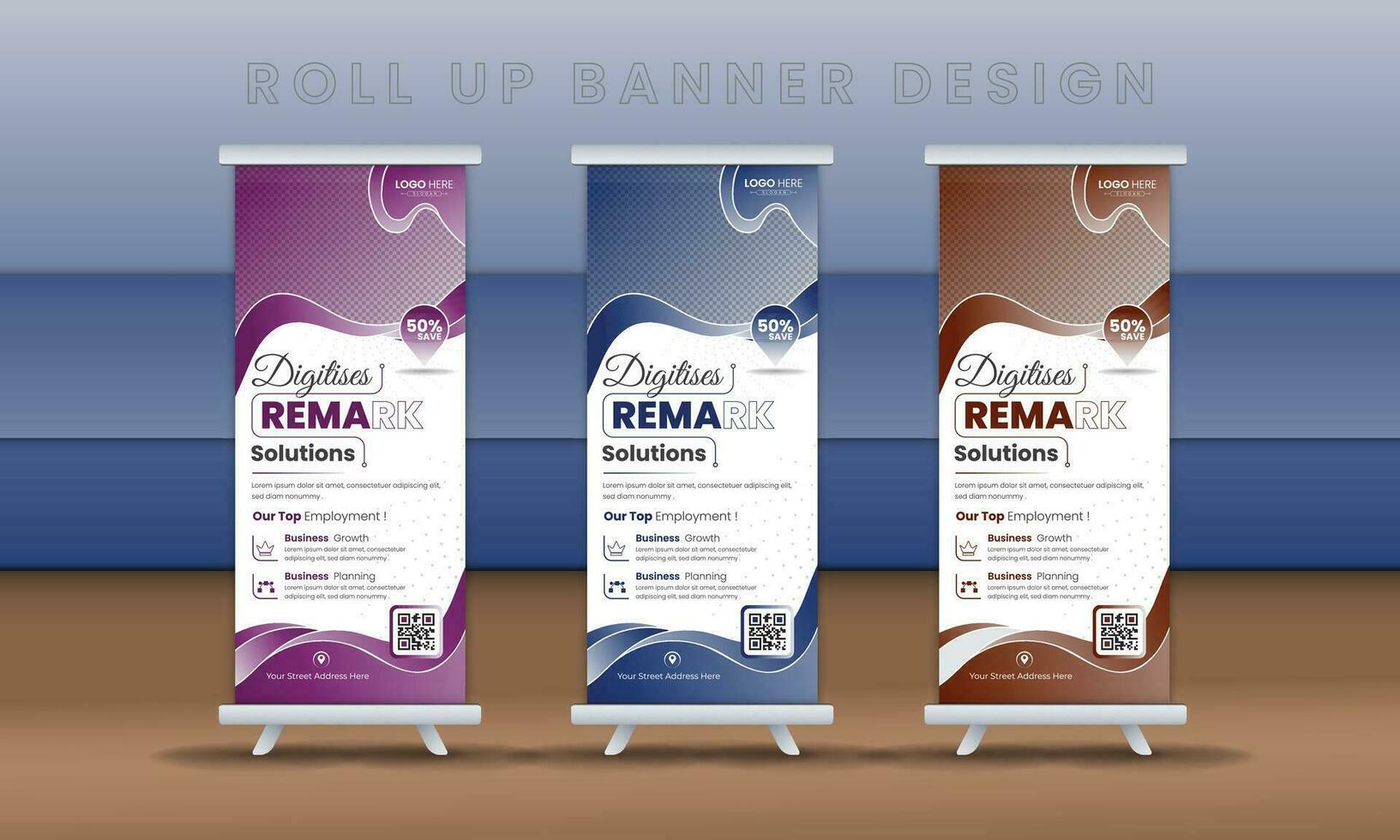 Roll up brochure leaflet-vector business template layout, printing costing, Corporate business leaflet, creative Abstract modern vector plaster editable passage layout for an IT company