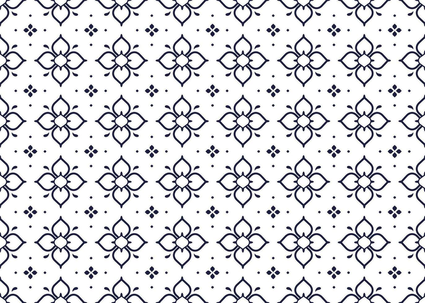 geometric and flower line ethnic fabric seamless pattern for cloth carpet wallpaper background wrapping etc. vector