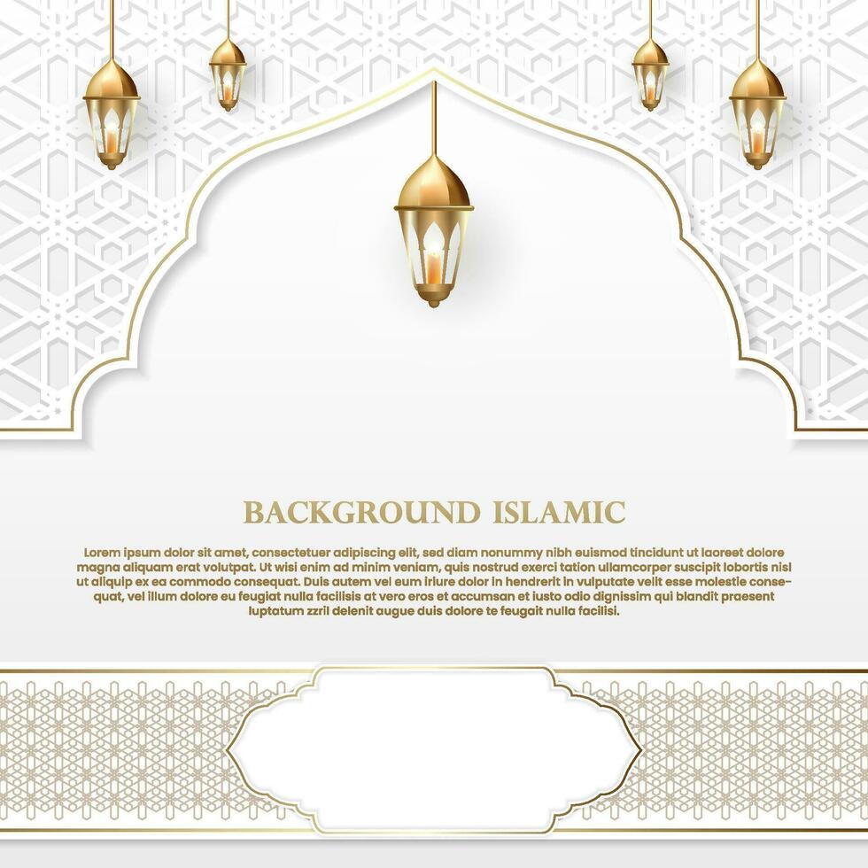 Islamic theme background template, with Arabic pattern. vector