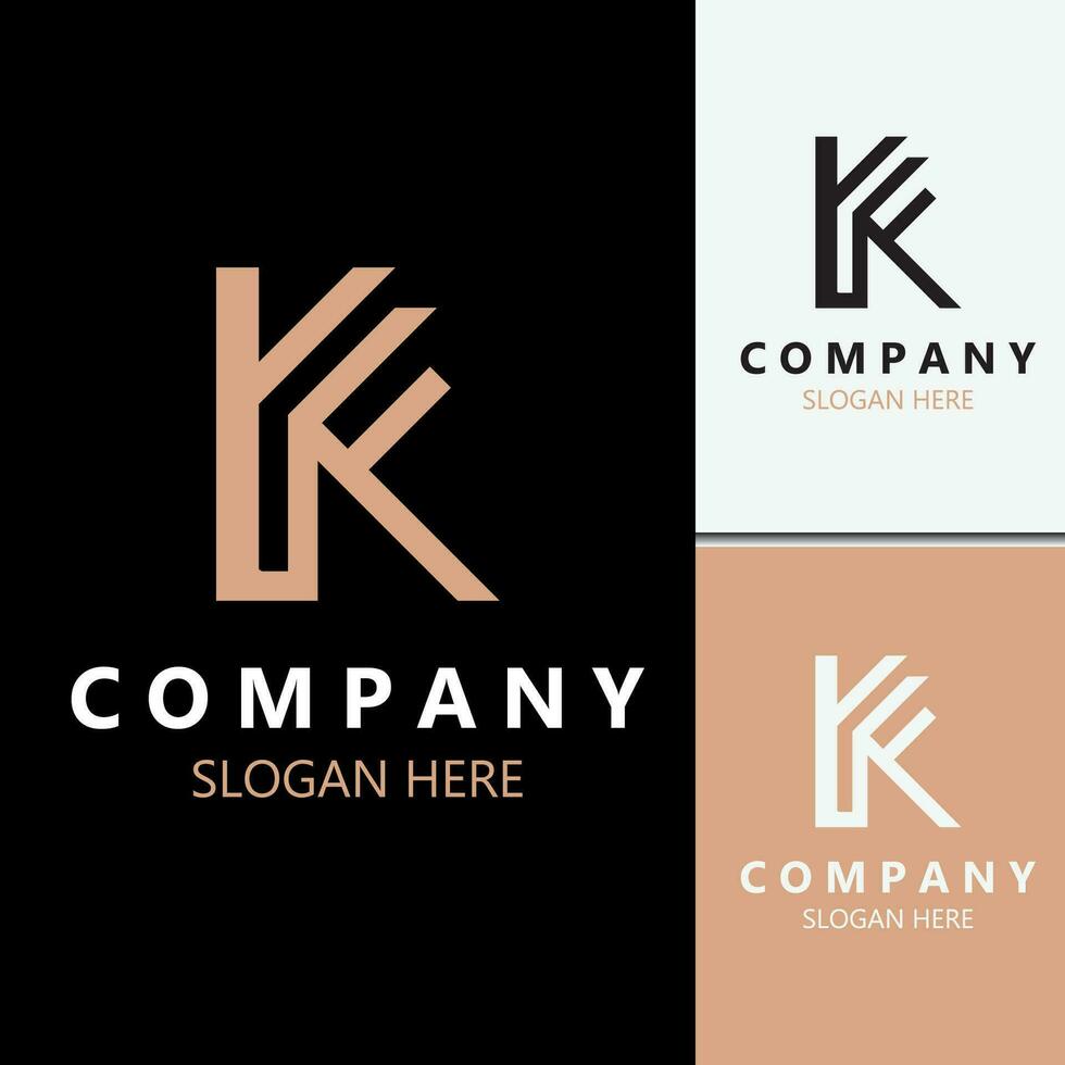Letter KA, AK initial Logo, simple and Luxury monogram Icon Vector business identity design Template