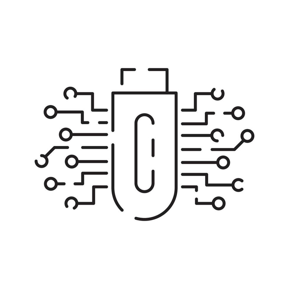 Blockchain vector line icon or design element in outline style.