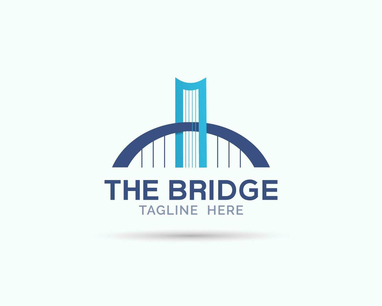 Bridge builder logo design vector