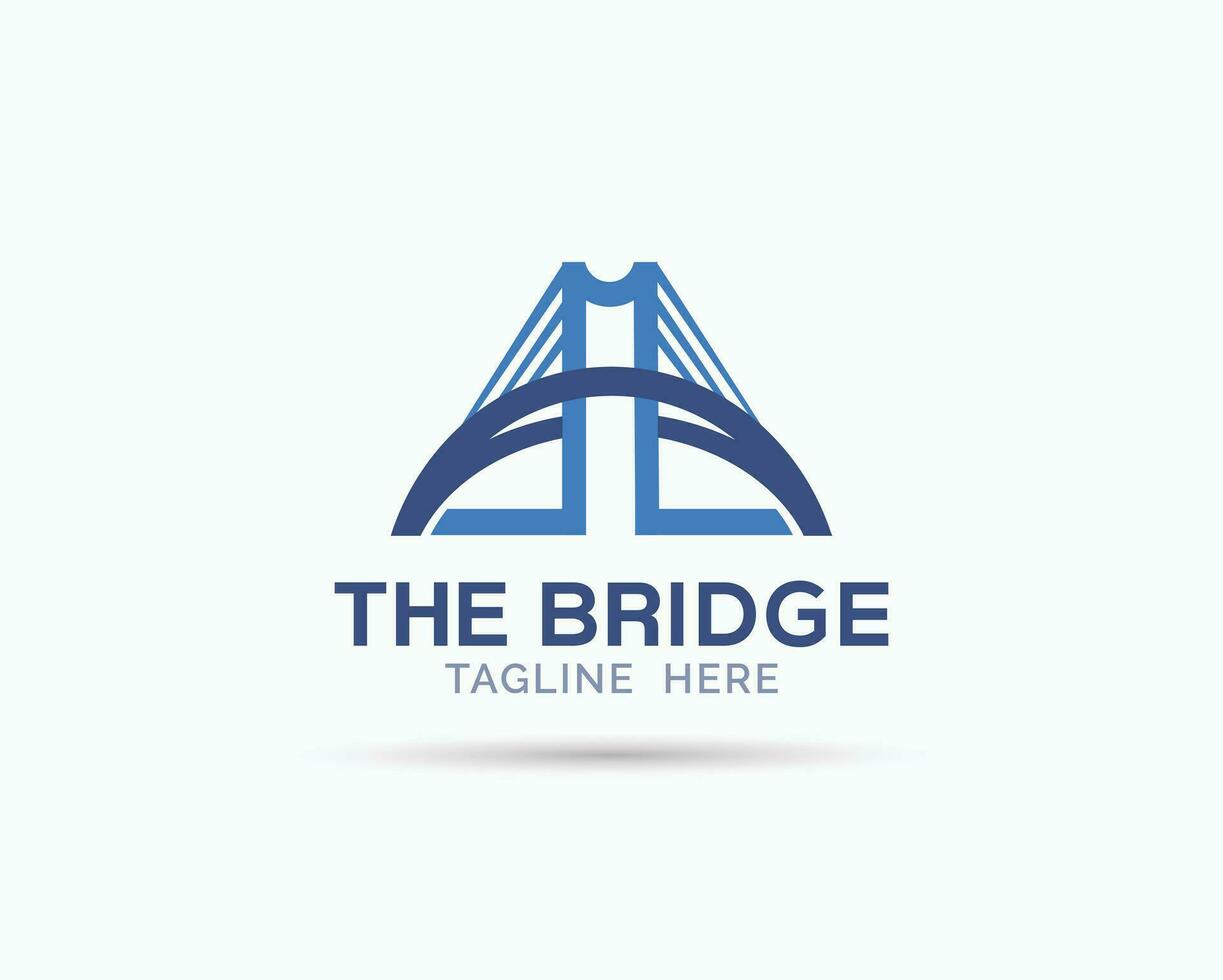 Bridge builder logo design vector