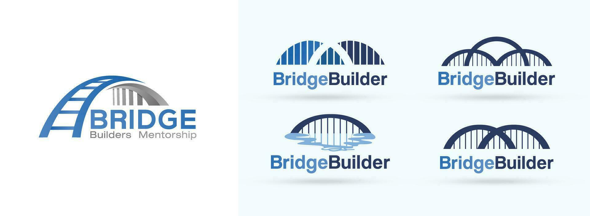 Bridge builder logo design bundle vector