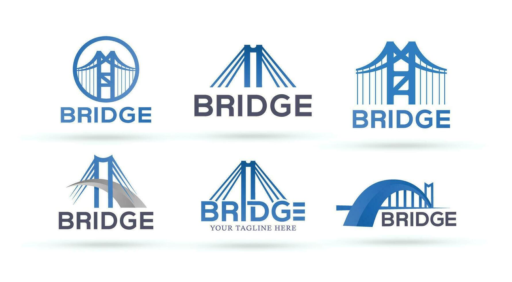 Bridge builder logo design bundle vector