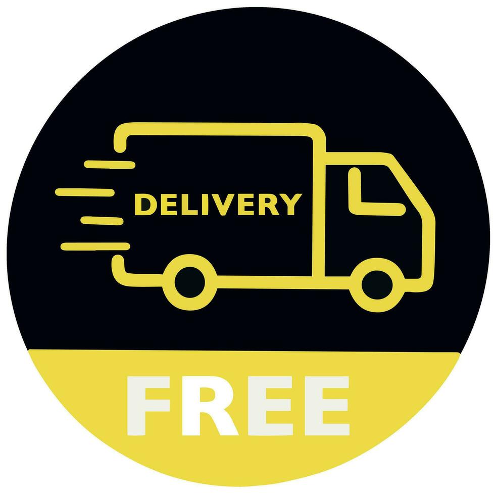 Delivery free icon badge sticker vector
