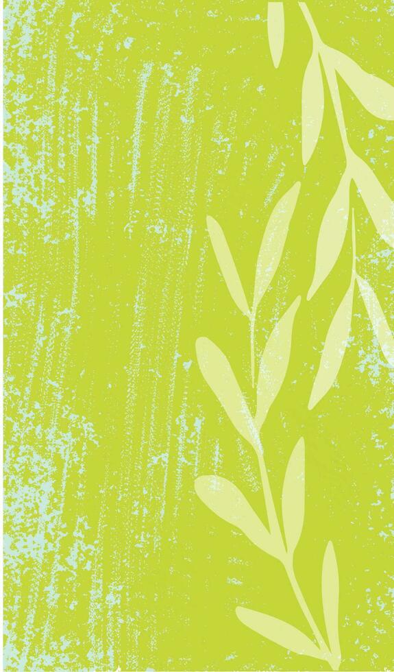 abstract textured background with minimalist plant floral print vector