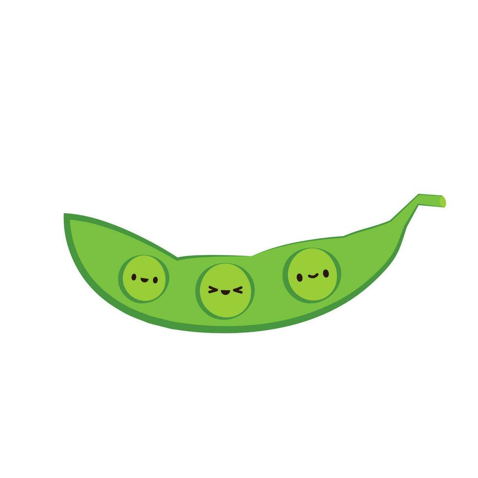 Green peas vector on white background. Green peas icon vector. Logo design.