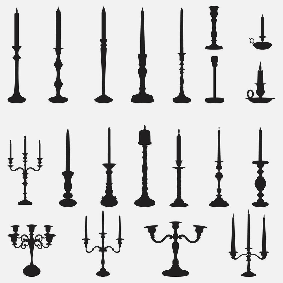 antiguo candelabro conjunto vector