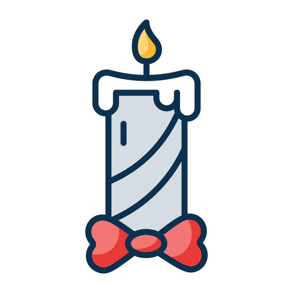 Candle Outline Icon vector