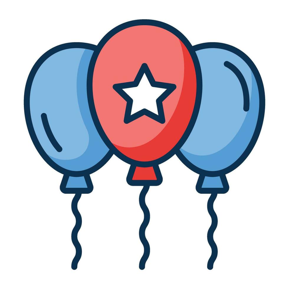 Balloon Outline Icon vector