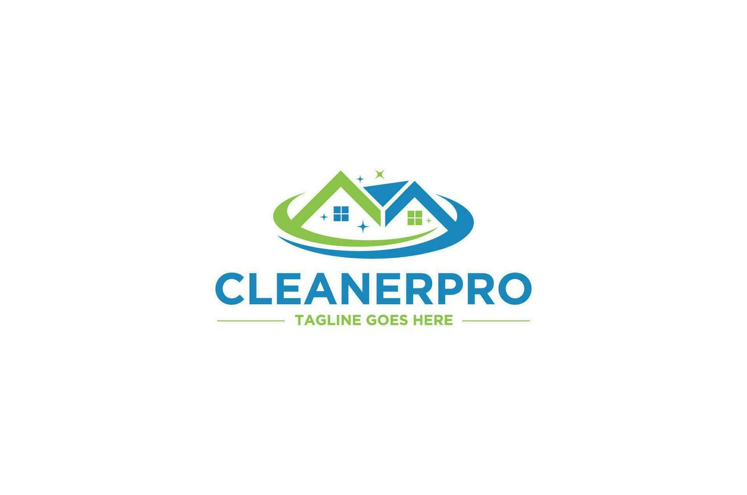 A Home Cleaning Logo Design With A Creative Concept That Fits With Your Cleaning Service Business vector