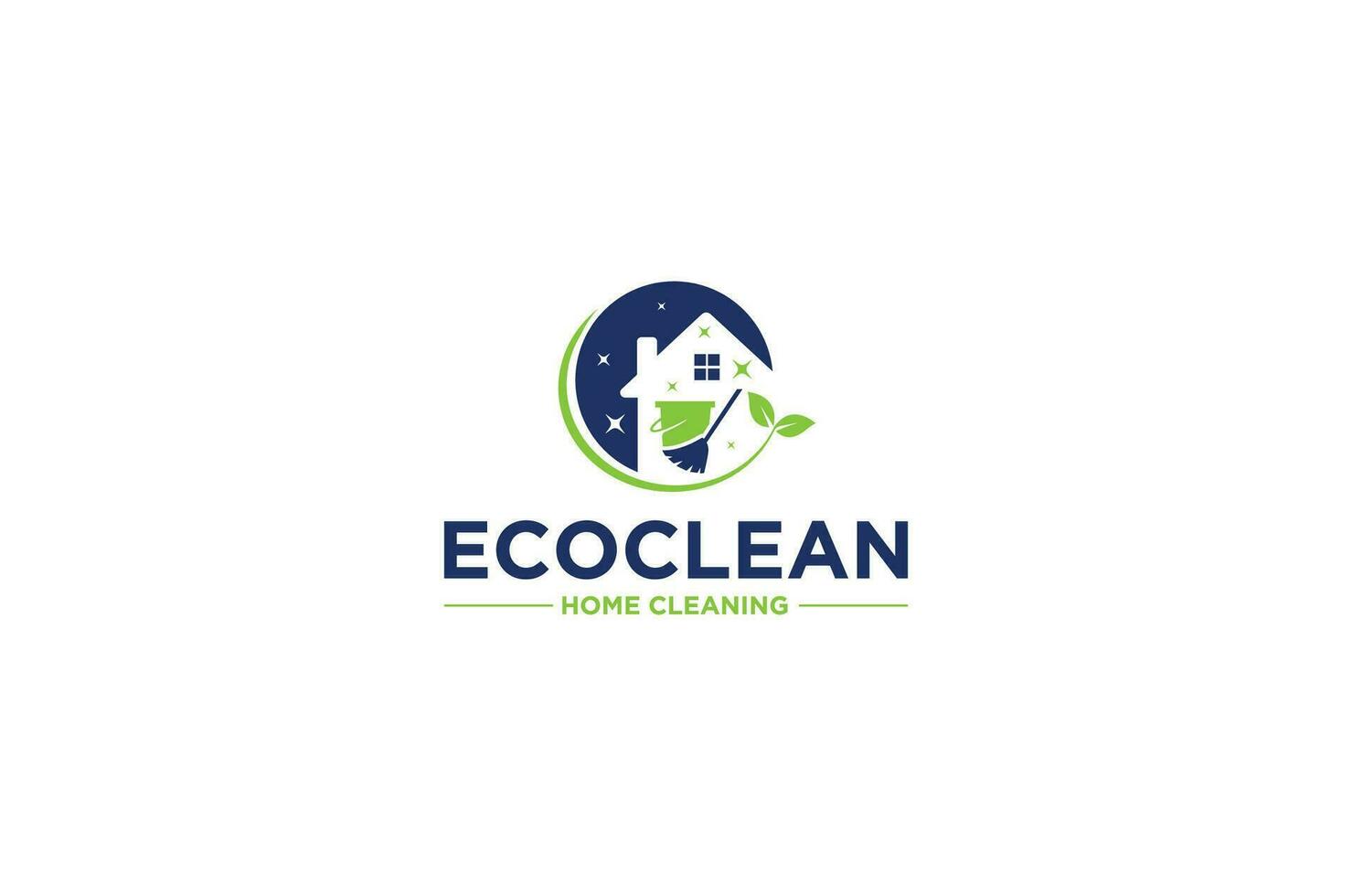 A Home Cleaning Logo Design With A Creative Concept That Fits With Your Cleaning Service Business vector