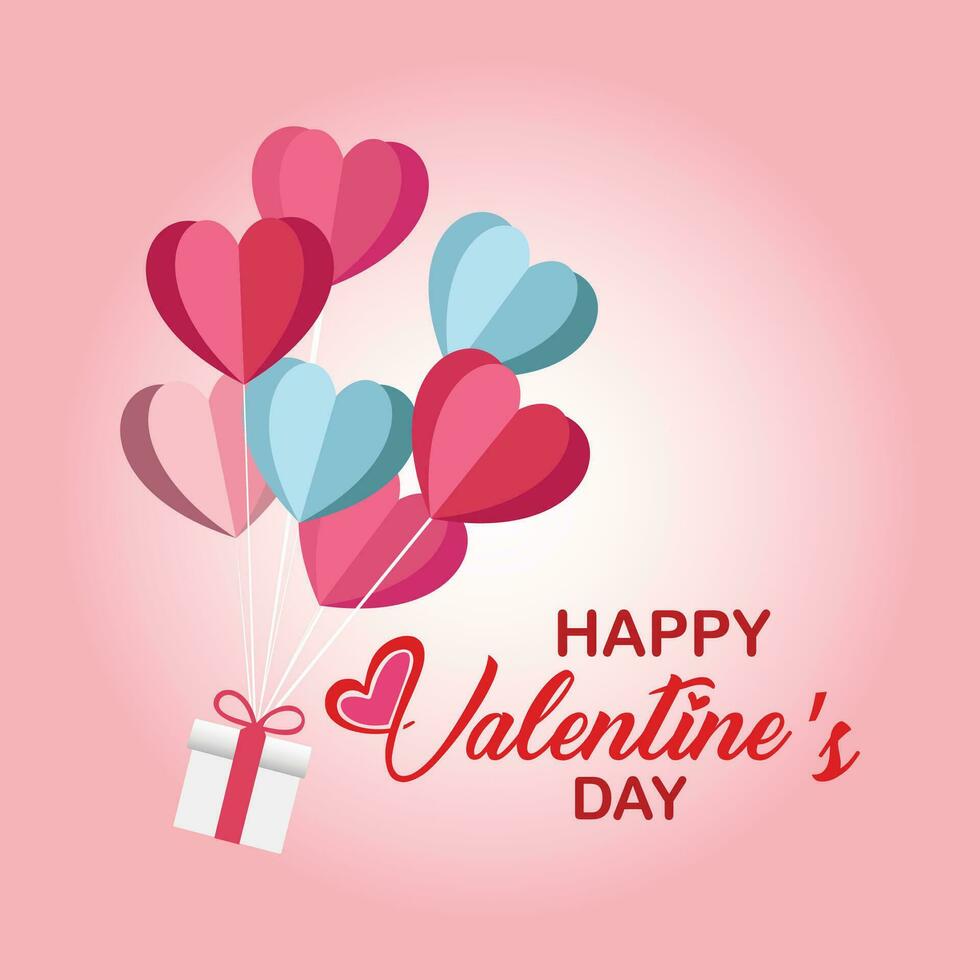 Free vector happy valentines day celebration design