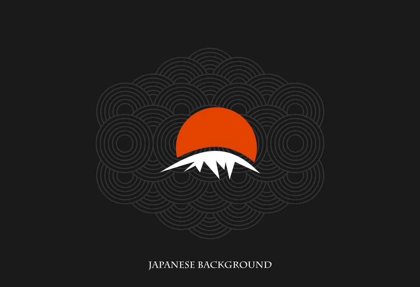 Vector geometric background in japanese style
