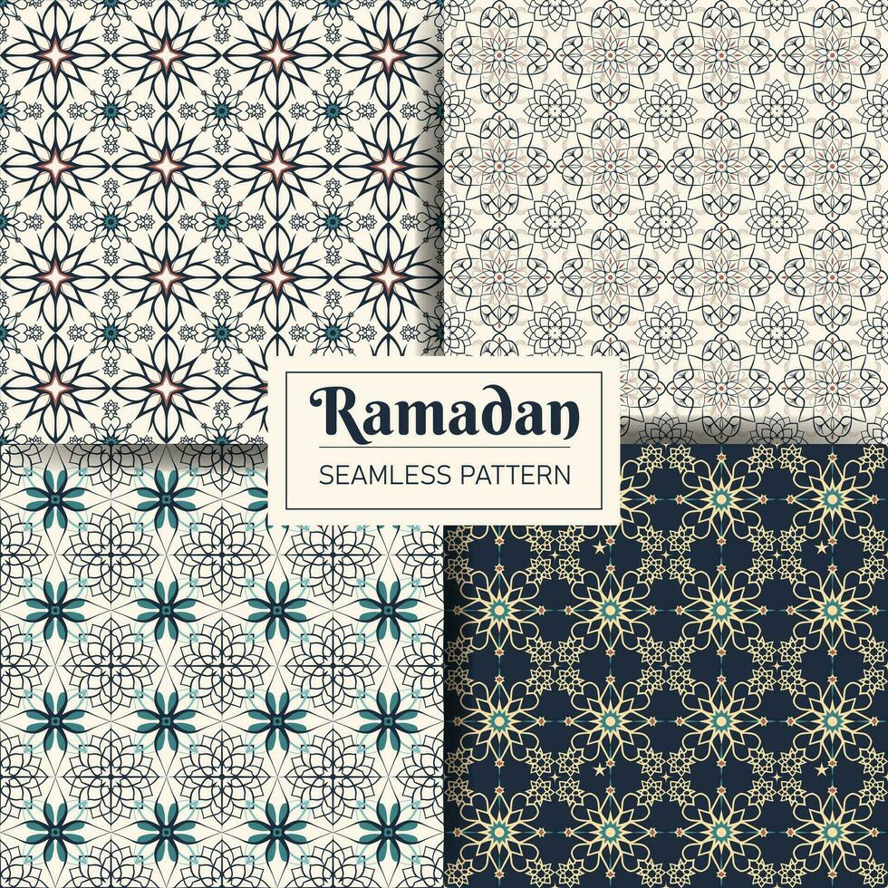 Set of traditional arabic patterns. Arabic seamless pattern. Islamic vector background.