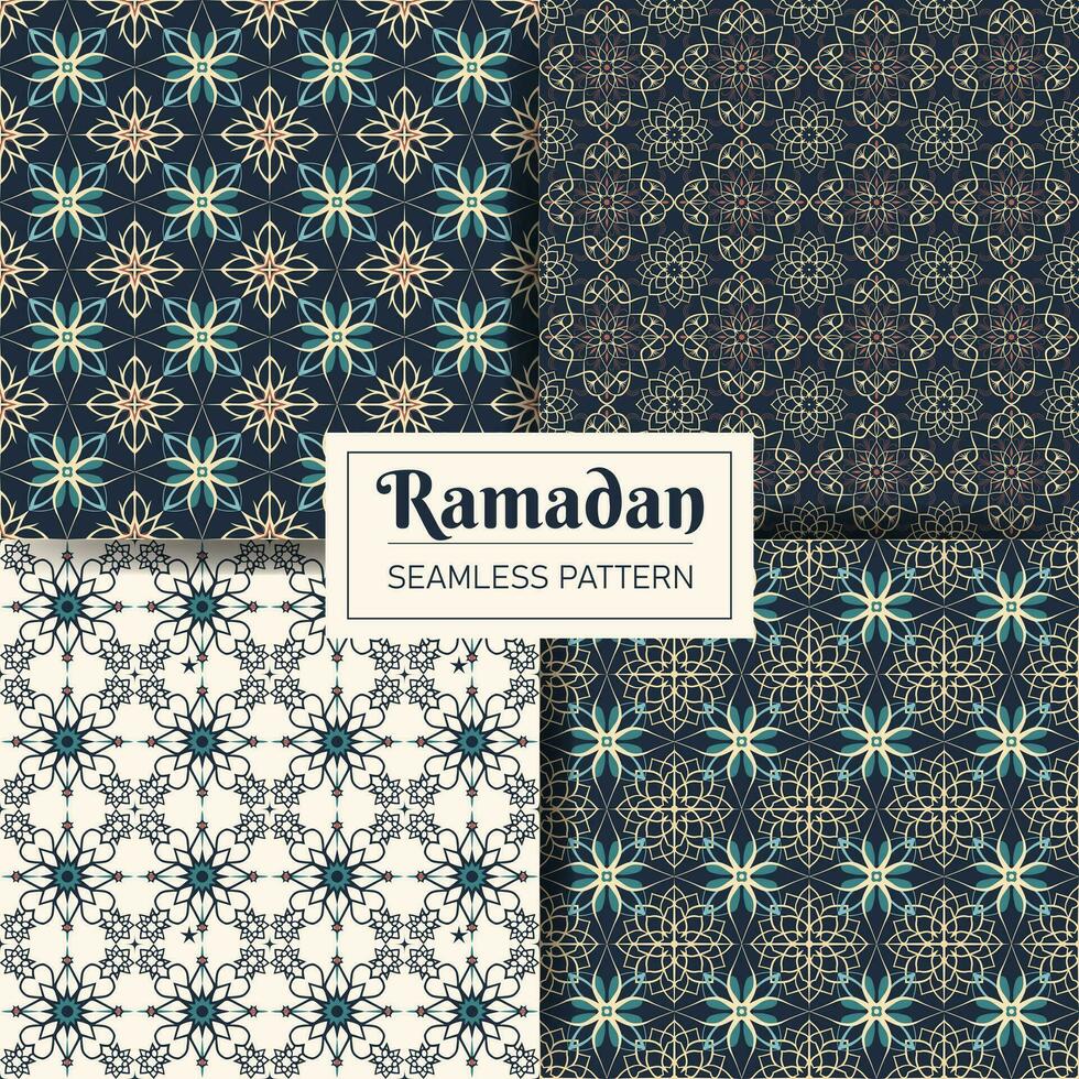 Set of traditional arabic patterns. Arabic seamless pattern. Islamic vector background.