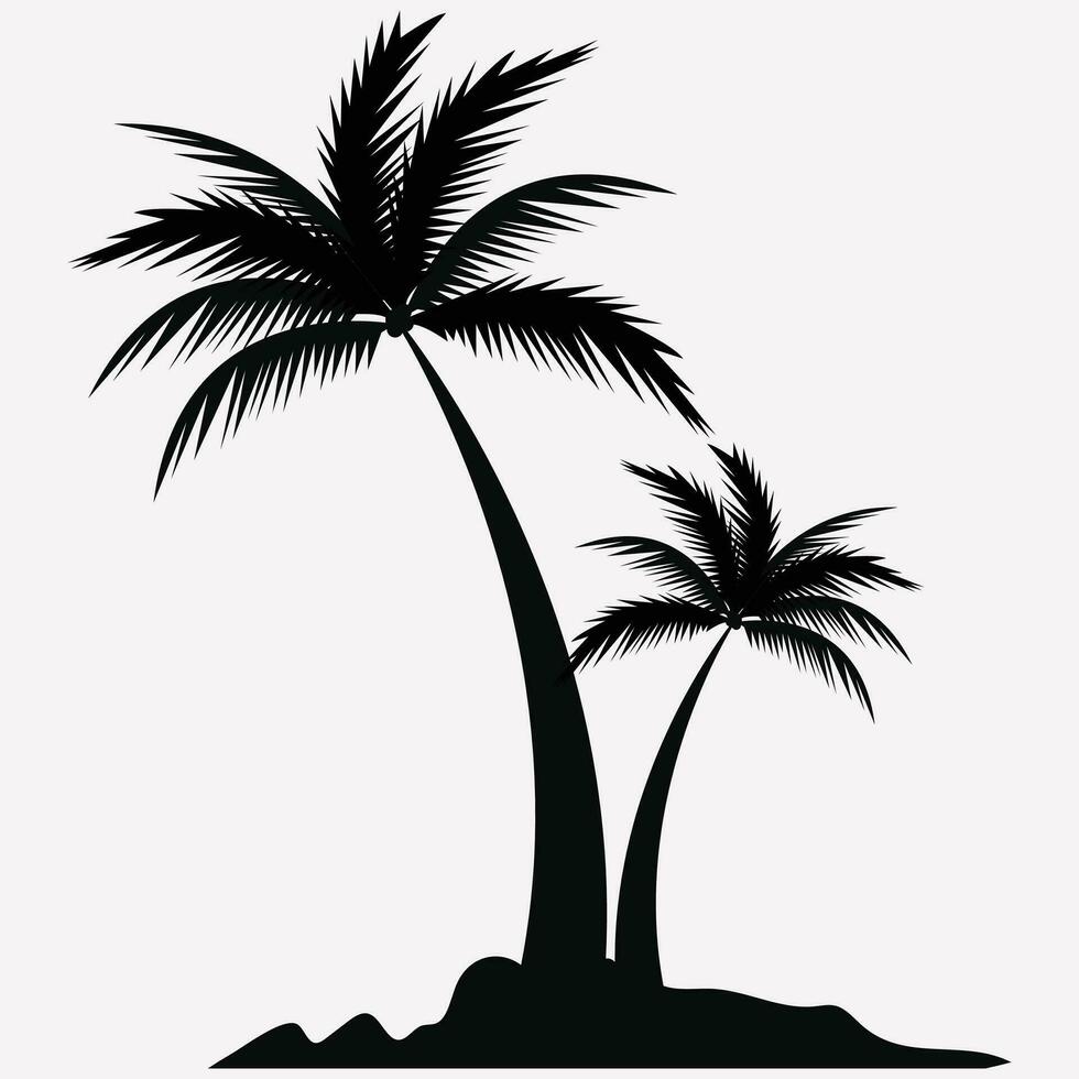 Coconut tree summer Victor vector