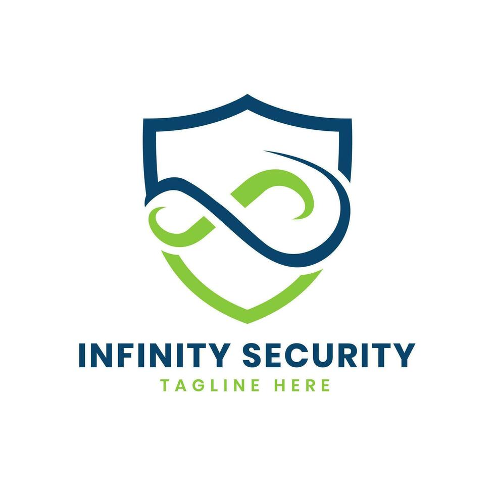 Infinite Security Logo design Creative modern minimal concept with