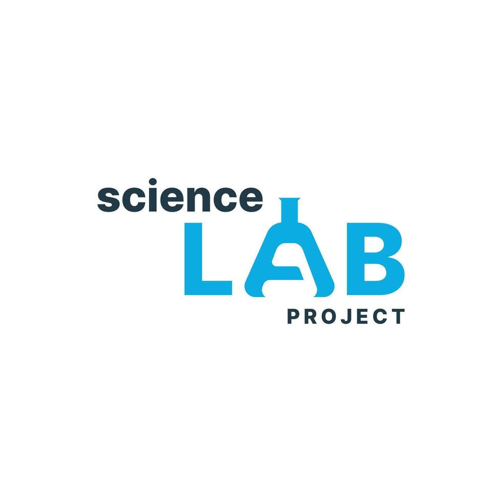 Science LAB Project Logo design Creative minimal concept word mark text ...