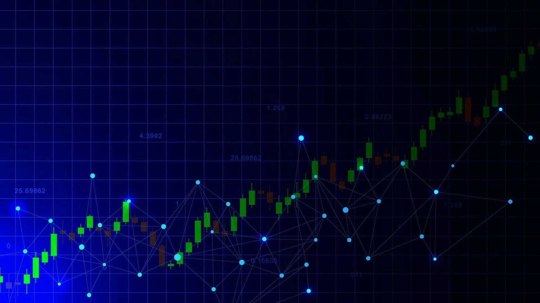 Business graph or stock market candle stick. Financial investment and economic trends business idea concept background. Vector illustration.