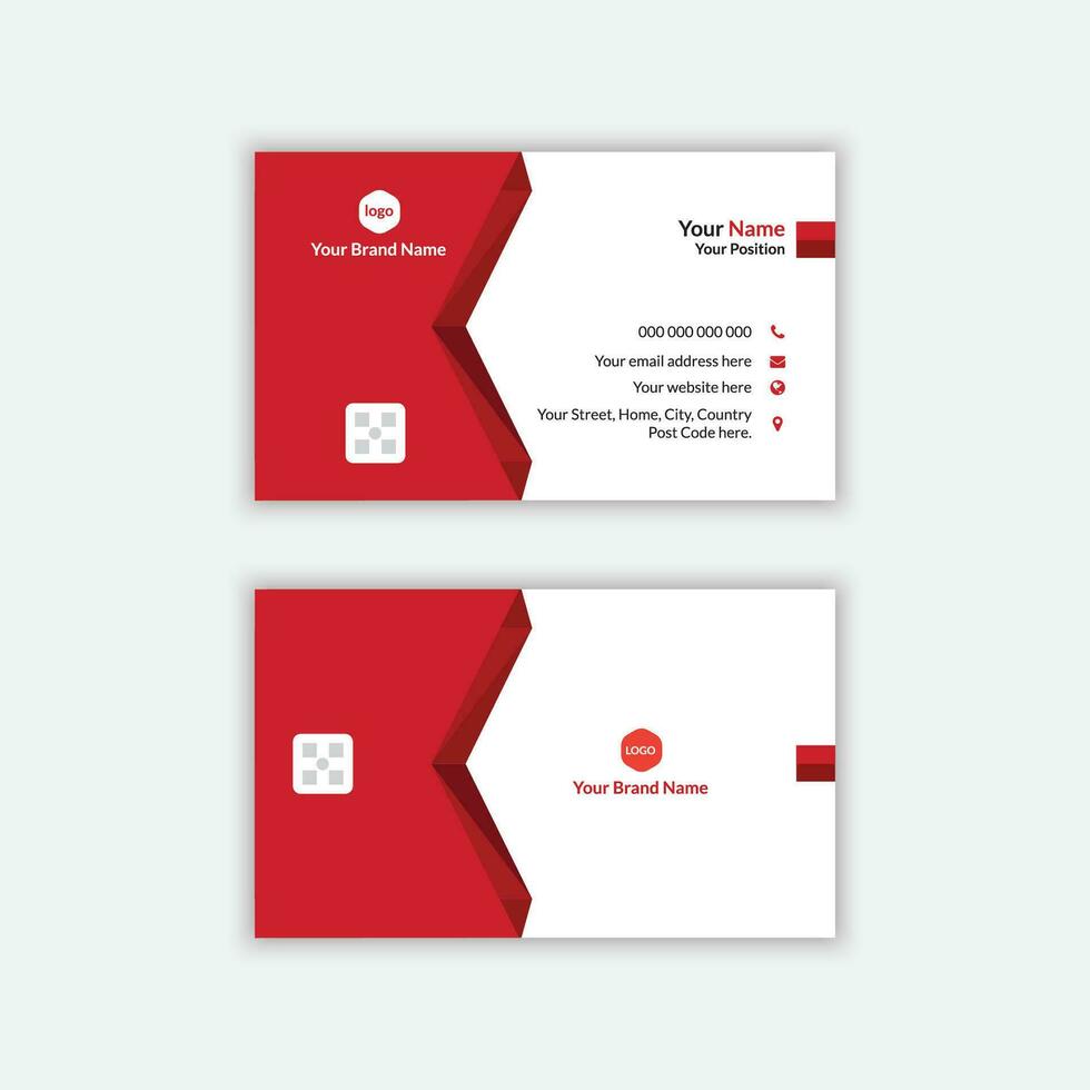 Minimal Corporate Business Card Design vector