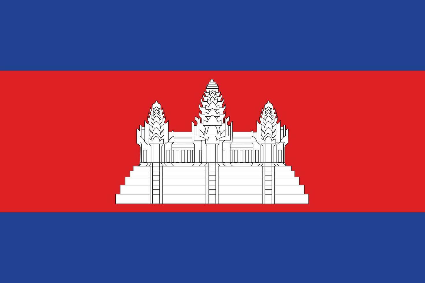 Flag of Cambodia.National flag of Cambodia vector