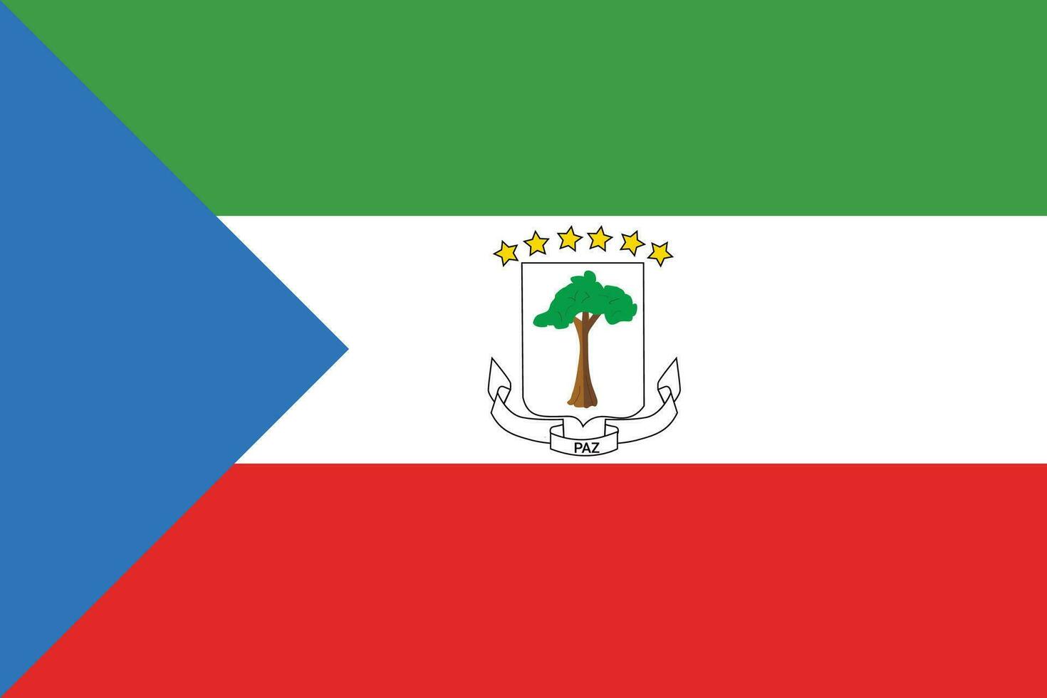 Flag of Equatorial Guinea.National flag of Equatorial Guinea vector