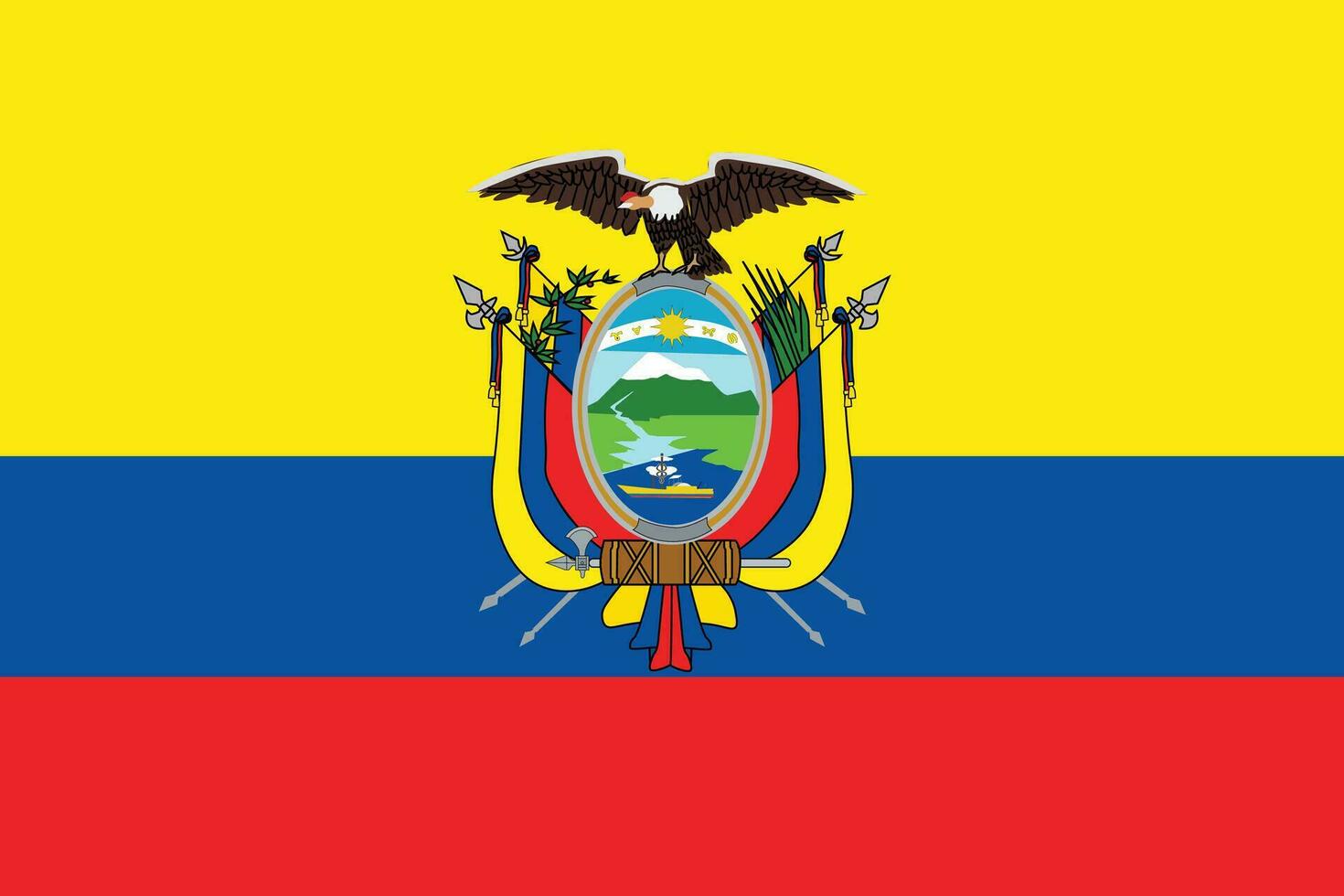 Flag of Ecuador.National flag of Ecuador vector