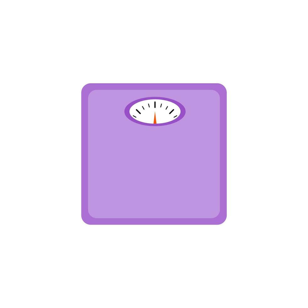 weight scales flat design vector illustration. Bathroom Floor Scales Icon Weight Measure Equipment Flat Vector Illustration