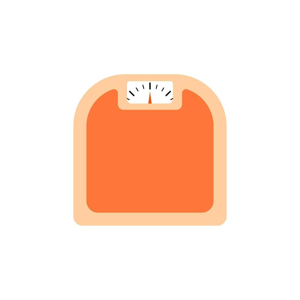 weight scales flat design vector illustration. Bathroom Floor Scales Icon Weight Measure Equipment Flat Vector Illustration